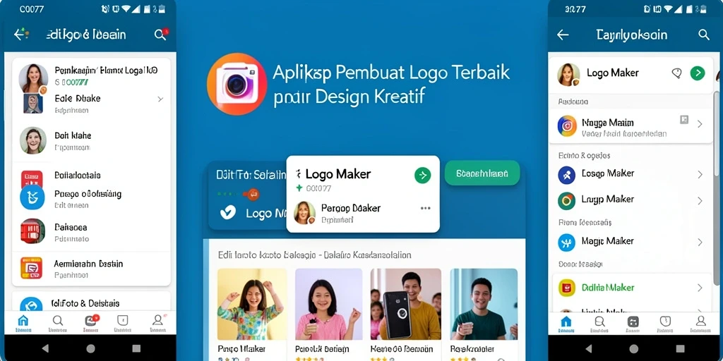 Tampilan antarmuka C0077 yang user-friendly untuk desain logo.