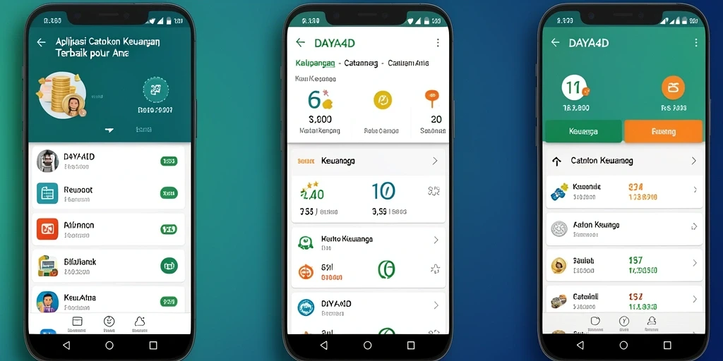 Tampilan antarmuka aplikasi Catatan Keuangan DAYA4D yang user-friendly.