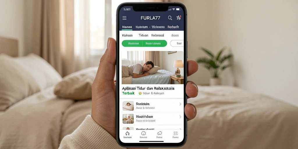 Antarmuka FURLA77 yang ramah pengguna untuk tidur dan relaksasi.