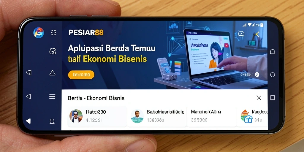 Tampilan antarmuka aplikasi PESIAR88 yang modern dan informatif.
