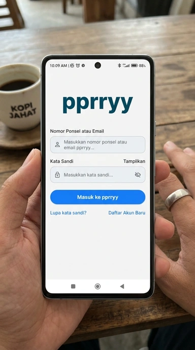 Cara Masuk Akun pprryy untuk Pengguna Android